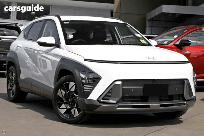 White 2025 Hyundai Kona SUV HYBRID PREMIUM F