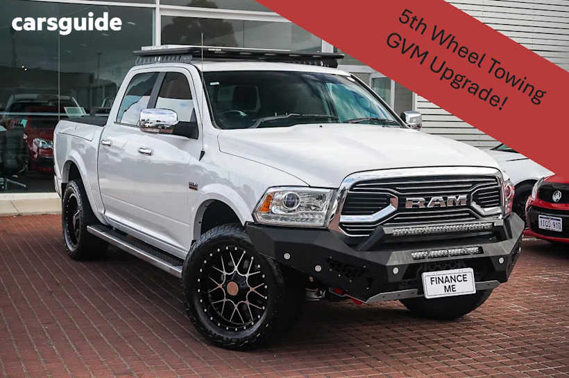 White 2019 Ram 1500 Crew Cab Utility Laramie (4X4) Fd3.9 W/Ramboxes