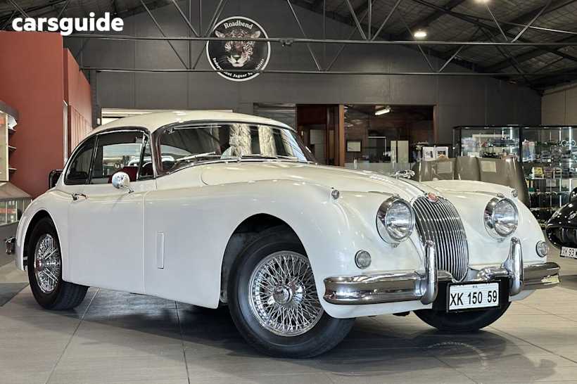 White 1959 Jaguar XK150 Coupe