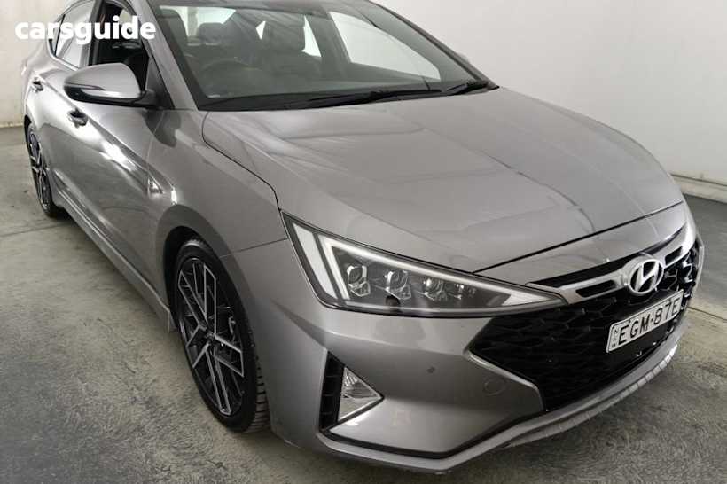 Grey 2019 Hyundai Elantra Sedan Sport Premium (Black)