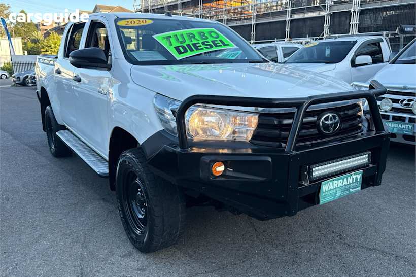 White 2020 Toyota Hilux Double Cab Pick Up Workmate (4X4)