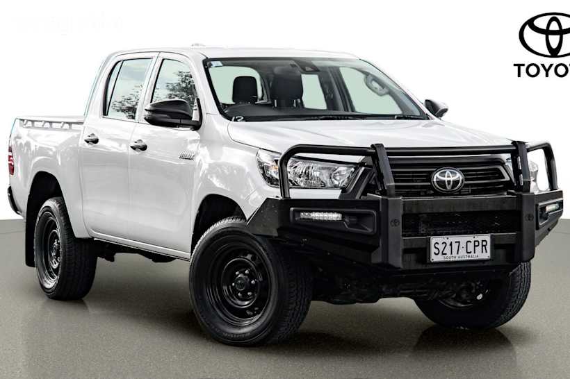 White 2022 Toyota Hilux Ute Tray WORKMATE 4X4