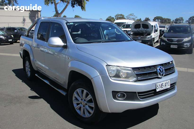 Silver 2011 Volkswagen Amarok Ute Tray TDI400 HIGHLINE 4X4