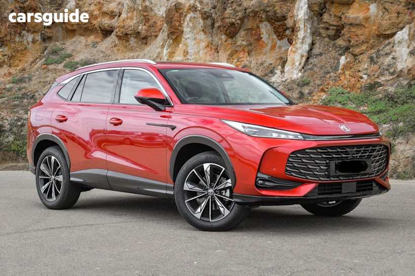 Red 2025 MG HS SUV HYBRID+ ESSENCE F
