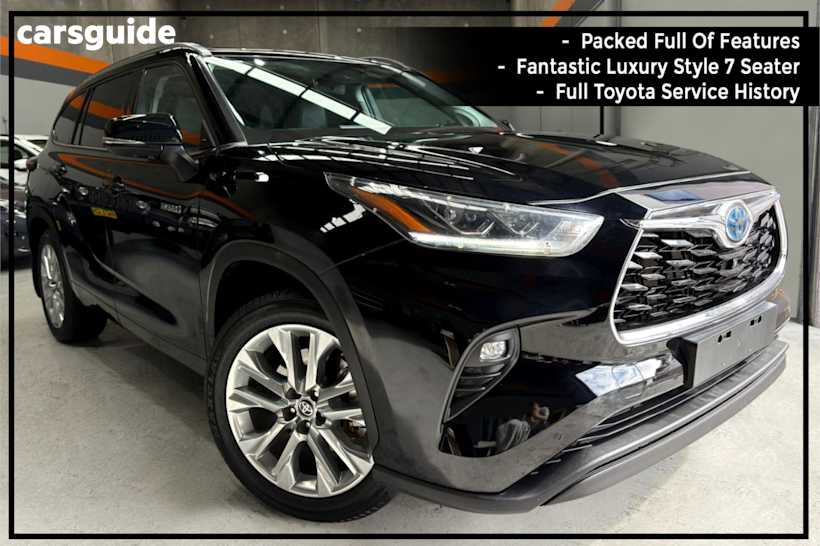 Black 2022 Toyota Kluger Wagon Grande Hybrid Awd