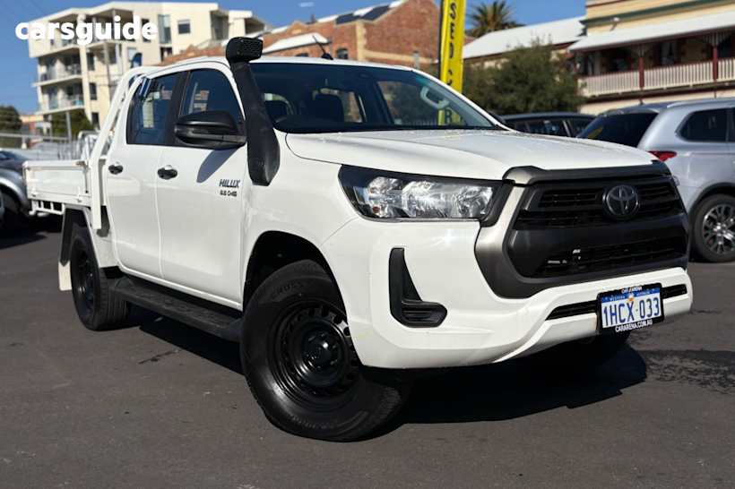 White 2020 Toyota Hilux Ute Tray SR 4X4
