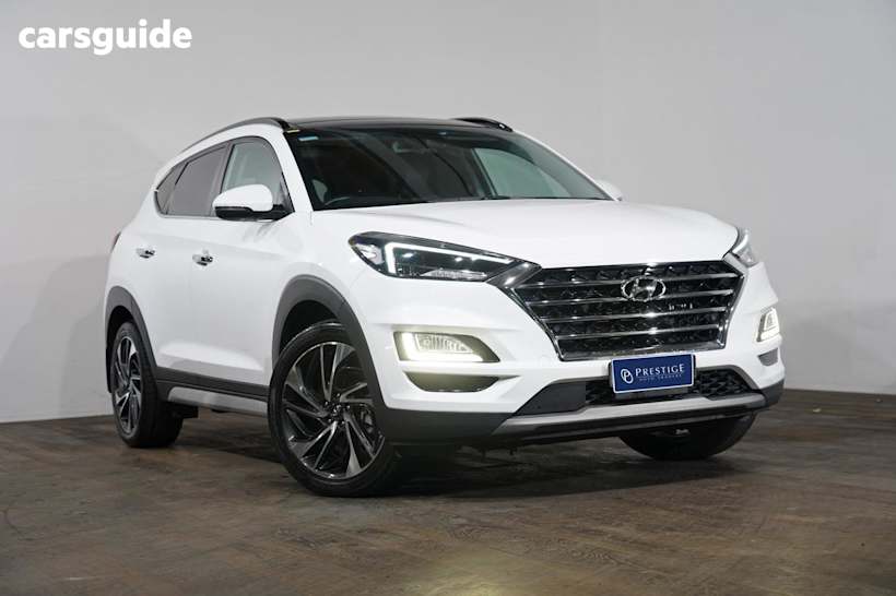 White 2020 Hyundai Tucson Wagon Highlander (Awd) Black Int