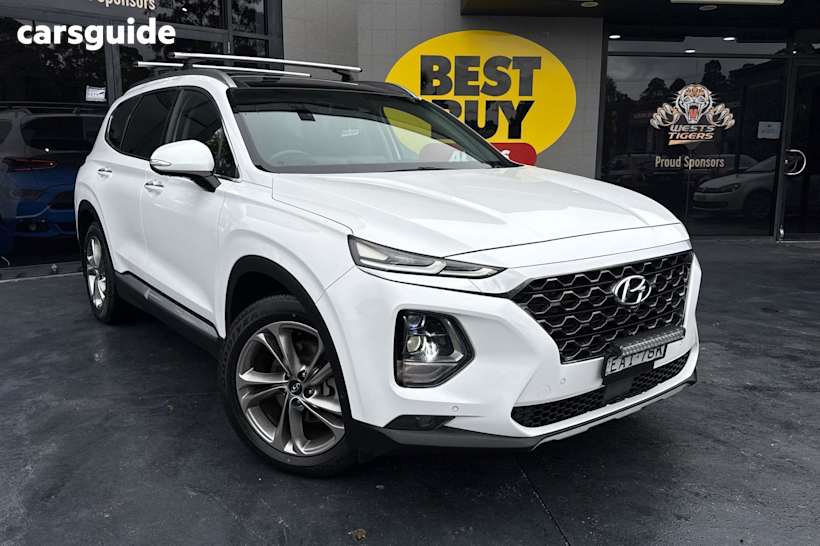 White 2018 Hyundai Santa FE SUV HIGHLANDER 4X4