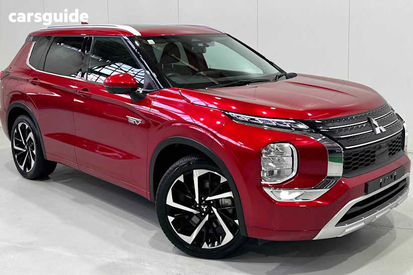 Red 2022 Mitsubishi Outlander SUV PHEV EXCEED 4X4