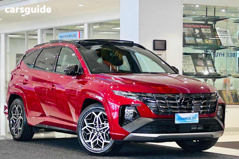 Red 2022 Hyundai Tucson SUV HIGHLANDER N LINE 4X4