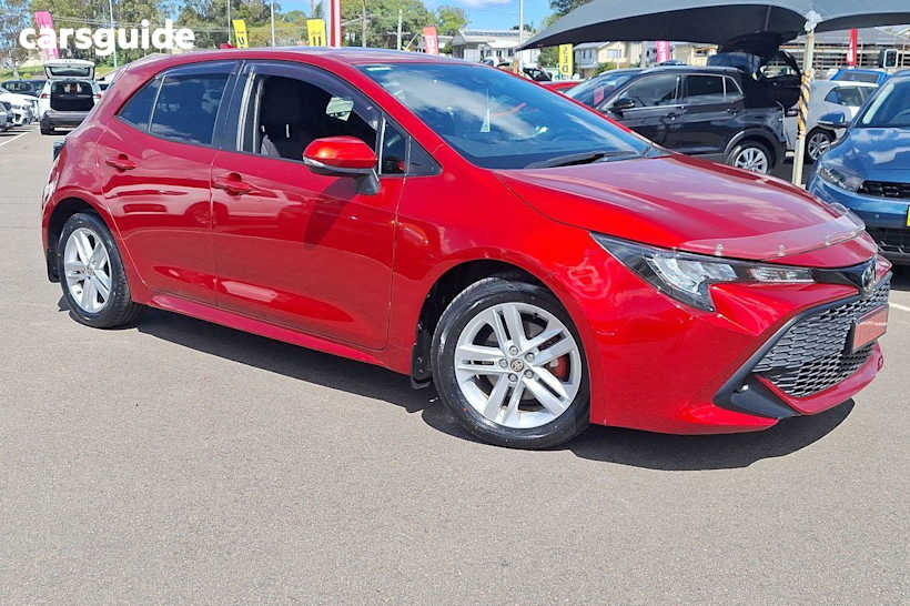 Red 2021 Toyota Corolla Sedan Ascent Sport + Navigation