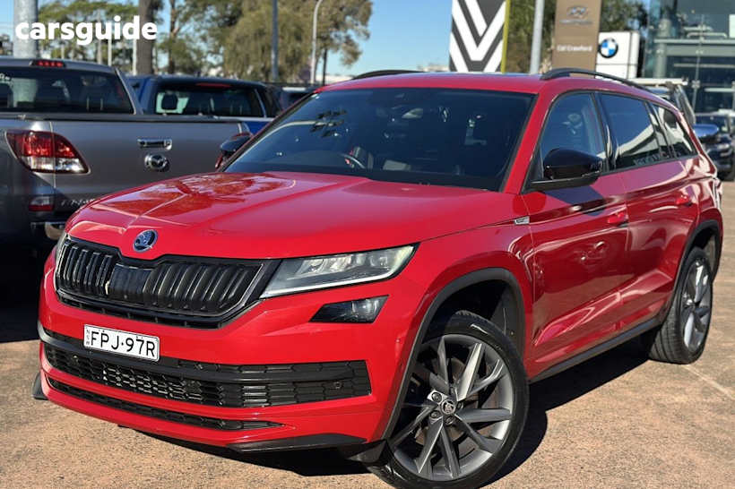 Red 2018 Skoda Kodiaq Wagon 132 Tsi Sportline (4X4)