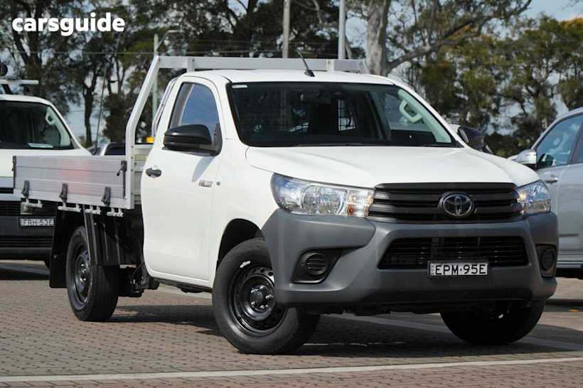 White 2021 Toyota Hilux Ute Tray WORKMATE R