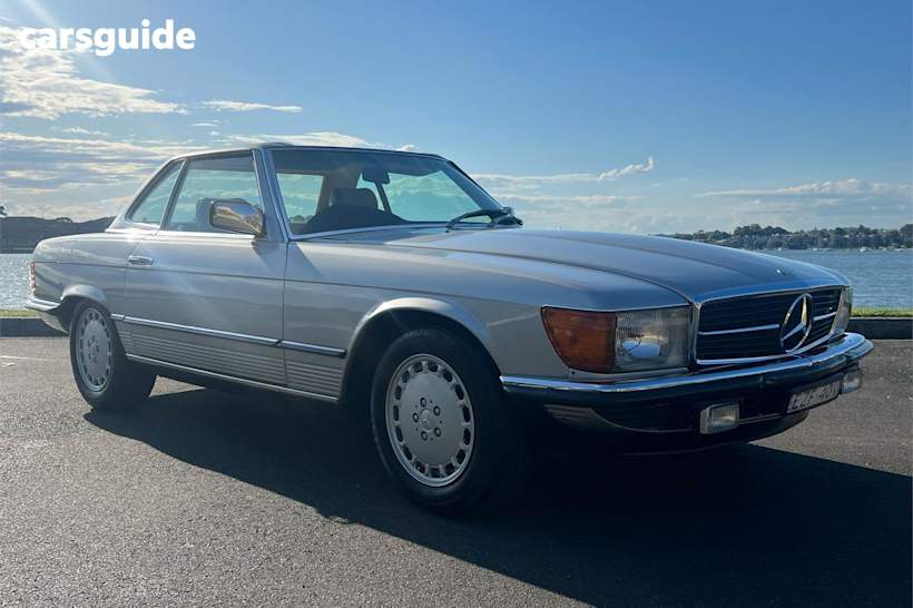 Silver 1982 Mercedes-Benz 380 Convertible Sl