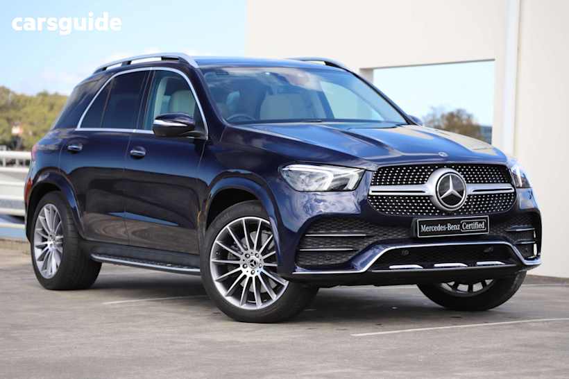 Blue 2022 Mercedes-Benz GLE-Class SUV GLE450 4WD