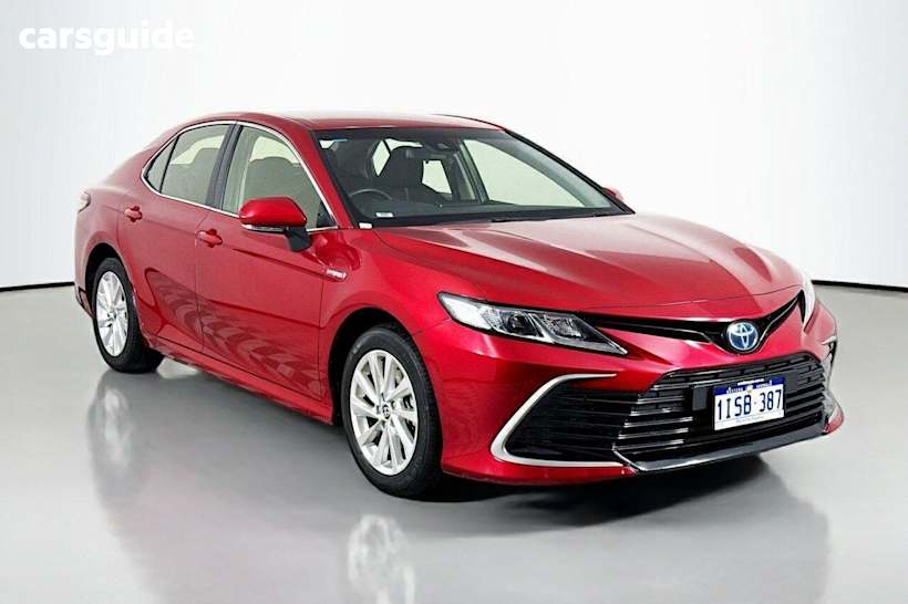 Red 2024 Toyota Camry Sedan Ascent Hybrid