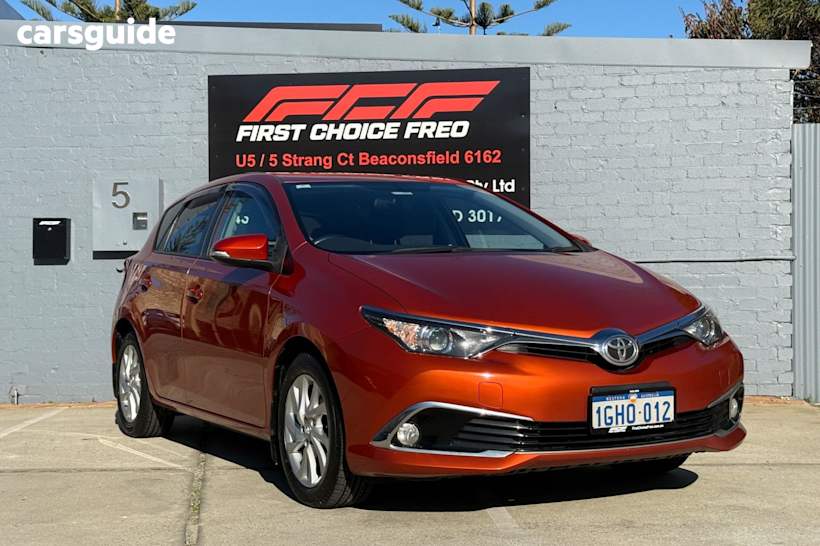 Orange 2017 Toyota Corolla Hatchback Ascent Sport
