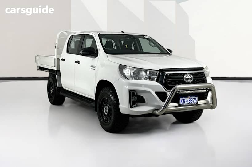 White 2019 Toyota Hilux Double Cab Chassis Sr (4X4)
