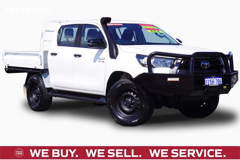 White 2022 Toyota Hilux Ute Tray SR 4X4