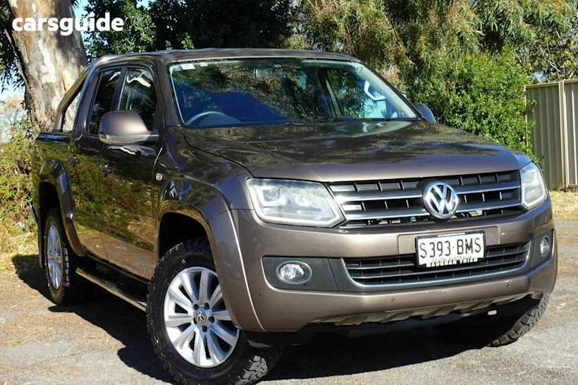 Brown 2014 Volkswagen Amarok Dual Cab Utility Tdi420 Highline (4X4)