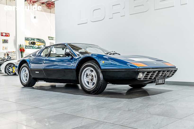 Blue 1974 Ferrari 365 Coupe Gt4 Berlinetta Boxer