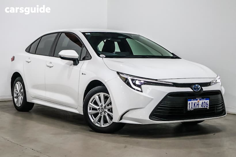 White 2024 Toyota Corolla Sedan Ascent Sport Hybrid