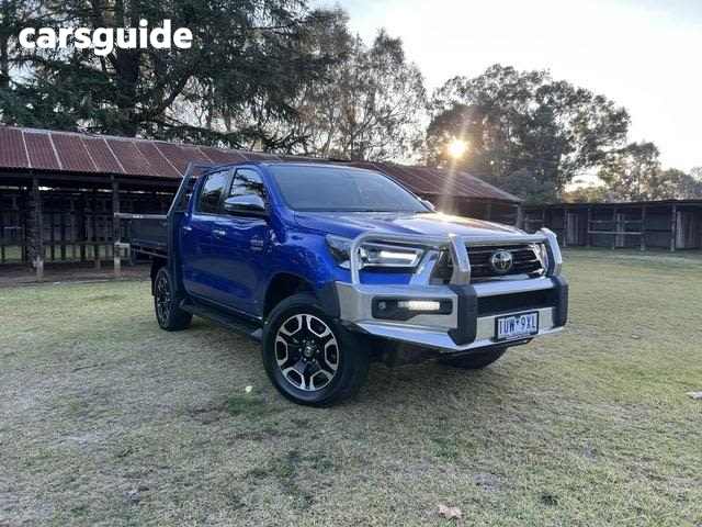 Blue 2022 Toyota Hilux Double Cab Chassis Sr5 (4X4)