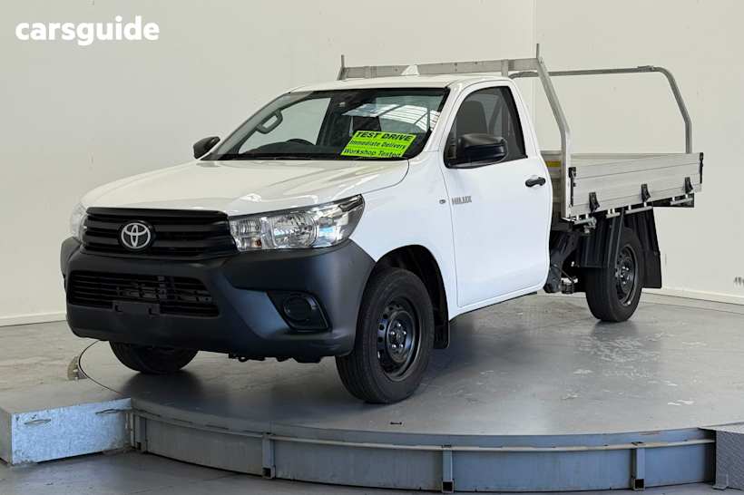 White 2025 Toyota Hilux Ute Tray WORKMATE R