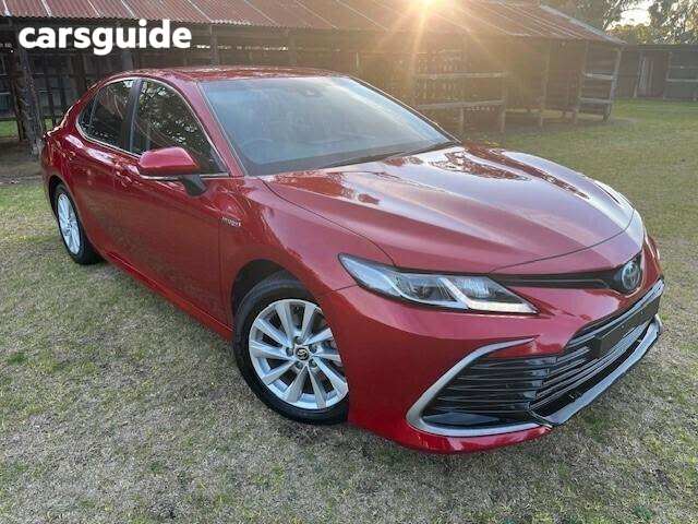 Red 2022 Toyota Camry Sedan HYBRID