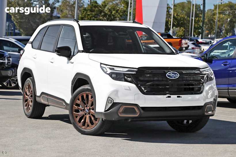 White 2025 Subaru Forester SUV HYBRID SPORT 4WD