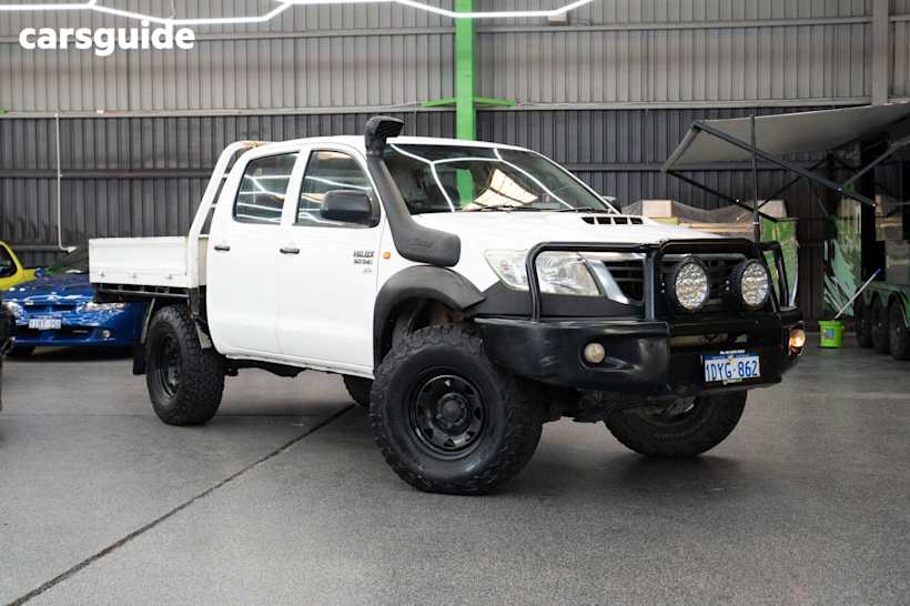 White 2012 Toyota Hilux Ute Tray SR 4X4