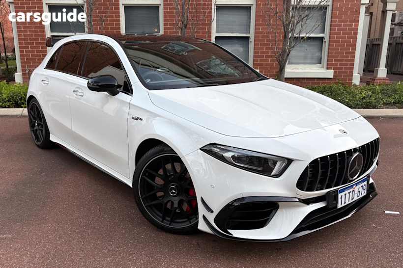 White 2020 Mercedes-Benz A45 Hatchback S 4Matic