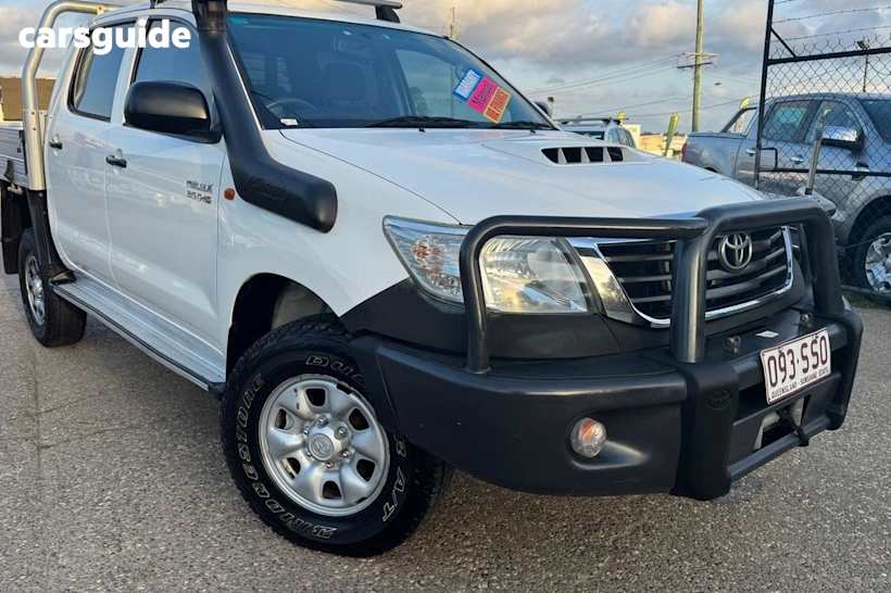 White 2012 Toyota Hilux Ute Tray SR 4X4