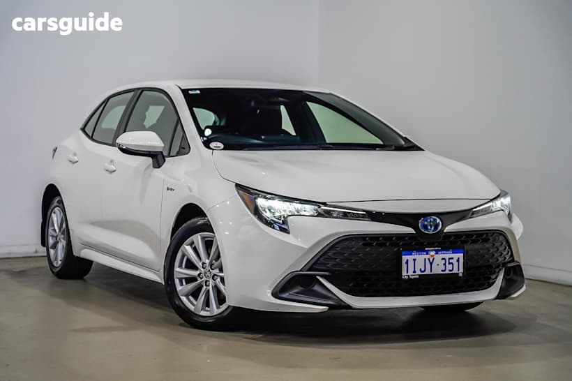 White 2024 Toyota Corolla Hatchback Ascent Sport Hybrid