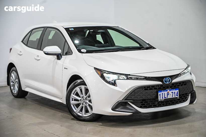 White 2024 Toyota Corolla Hatchback Ascent Sport Hybrid