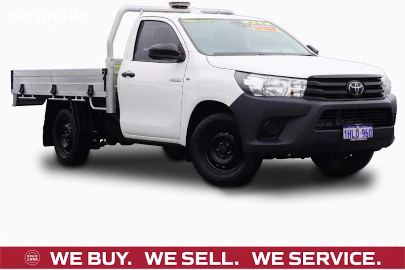 White 2021 Toyota Hilux Ute Tray WORKMATE R