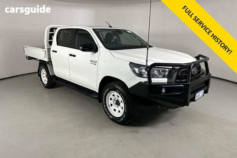 White 2021 Toyota Hilux Double Cab Chassis Sr (4X4)