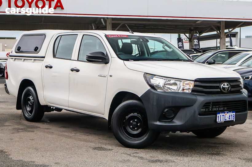 White 2021 Toyota Hilux Ute Tray WORKMATE R