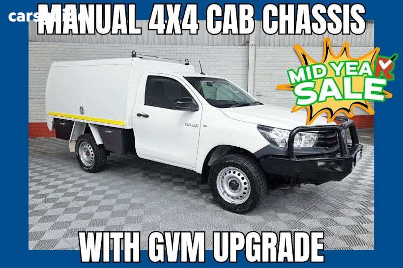 White 2018 Toyota Hilux Ute Tray WORKMATE 4X4