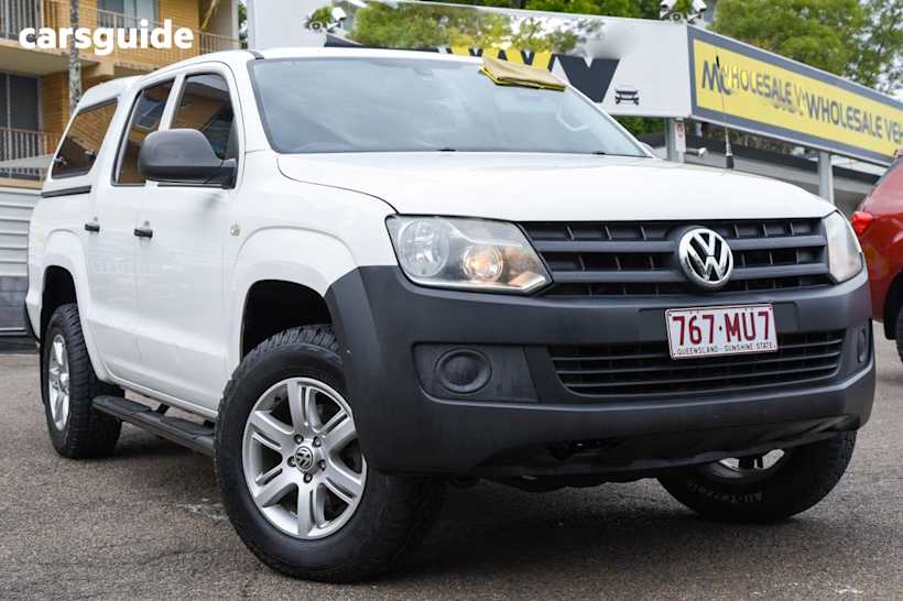 White 2014 Volkswagen Amarok Dual Cab Utility Tdi420 (4X4)