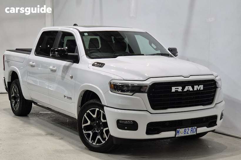White 2024 Ram 1500 Ute Tray LARAMIE SPORT HURRICANE SO RAMBOX 4X4