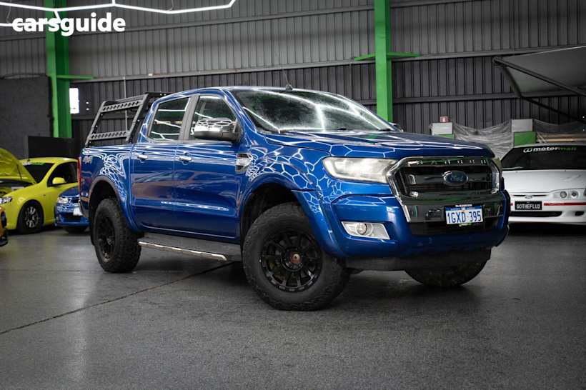 Blue 2016 Ford Ranger Ute Tray XLT 4X4