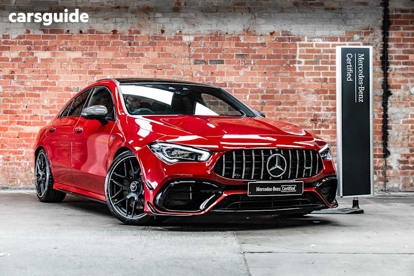 Red 2021 Mercedes-Benz CLA45 Coupe S 4Matic+