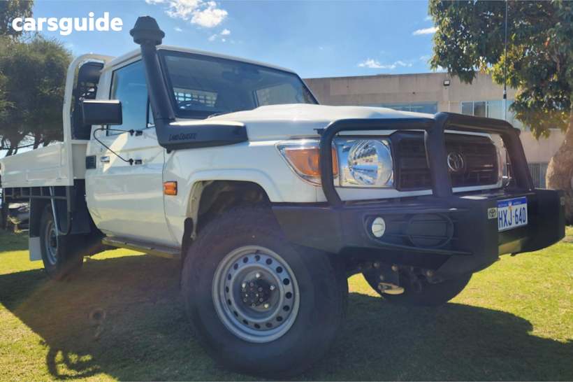 White 2022 Toyota Landcruiser Cab Chassis Workmate
