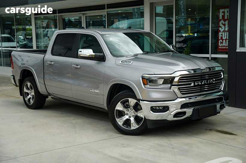 Silver 2024 Ram 1500 Crew Cab Utility Laramie Sport Rambox Mhev