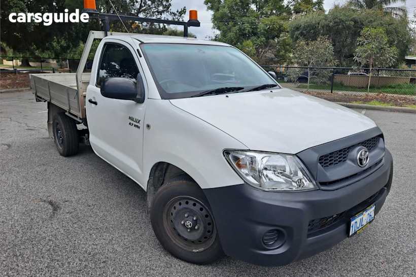 White 2010 Toyota Hilux Ute Tray WORKMATE R