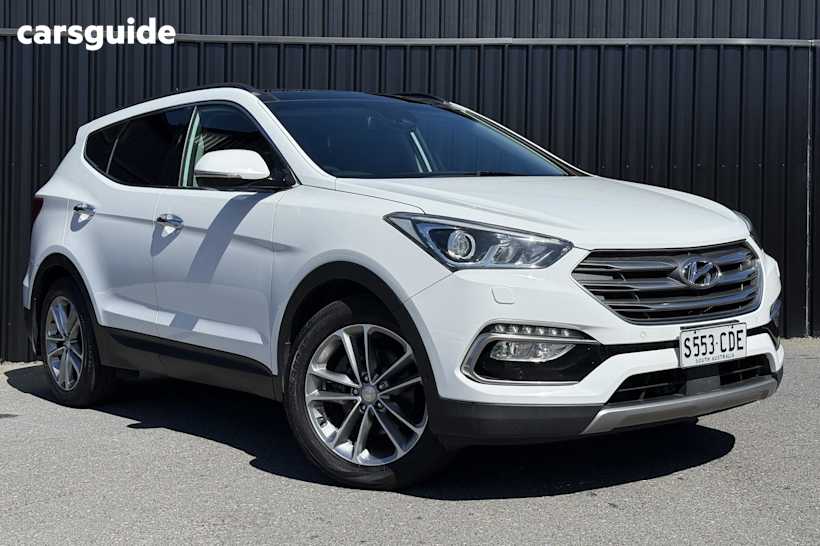 White 2015 Hyundai Santa FE SUV HIGHLANDER 4X4