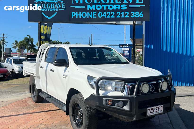 White 2019 Toyota Hilux Double Cab Chassis Sr (4X4)