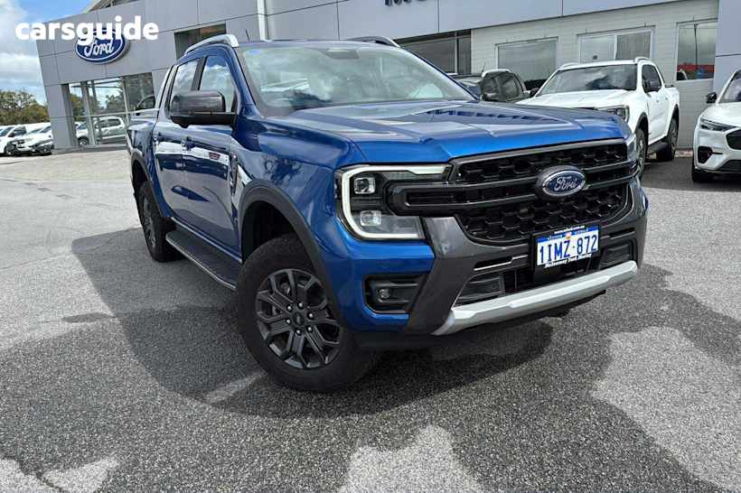 Blue 2024 Ford Ranger Ute Tray WILDTRAK 4X4