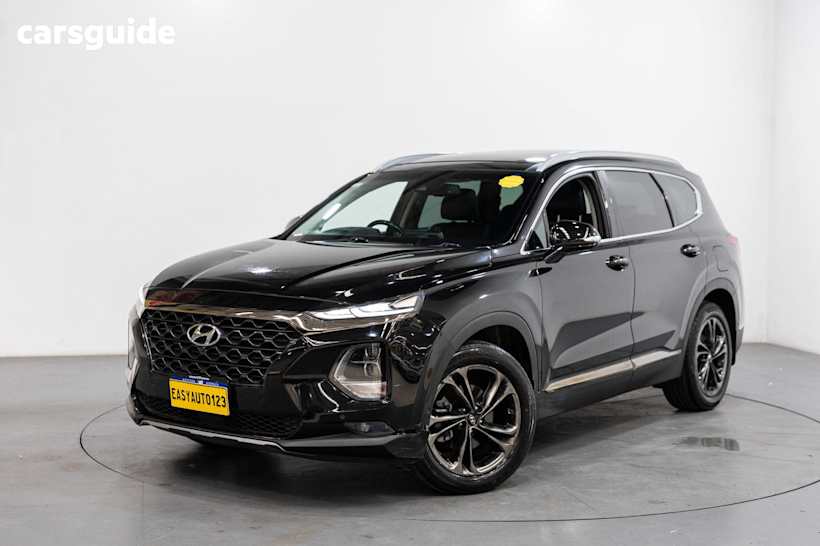 Black 2018 Hyundai Santa FE Wagon Highlander Crdi Satin Awd